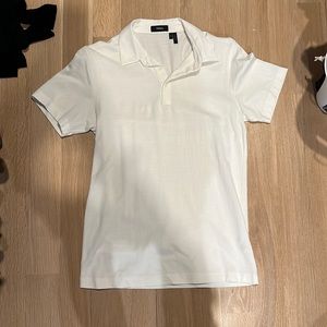 Men’s white theory polo size small
